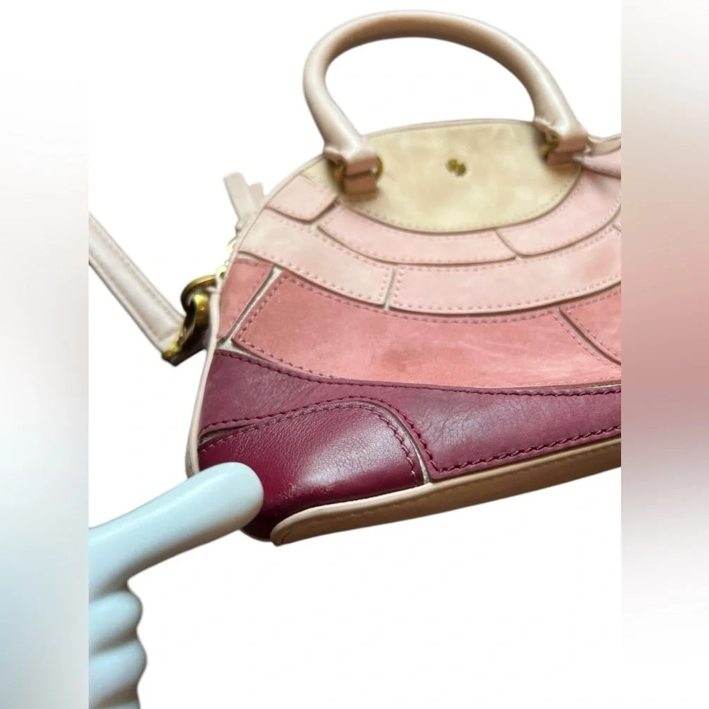 Tory Burch Womens Leather Crossbody Shoulder Bag Light Pink Seashell red - Picture 4 of 16